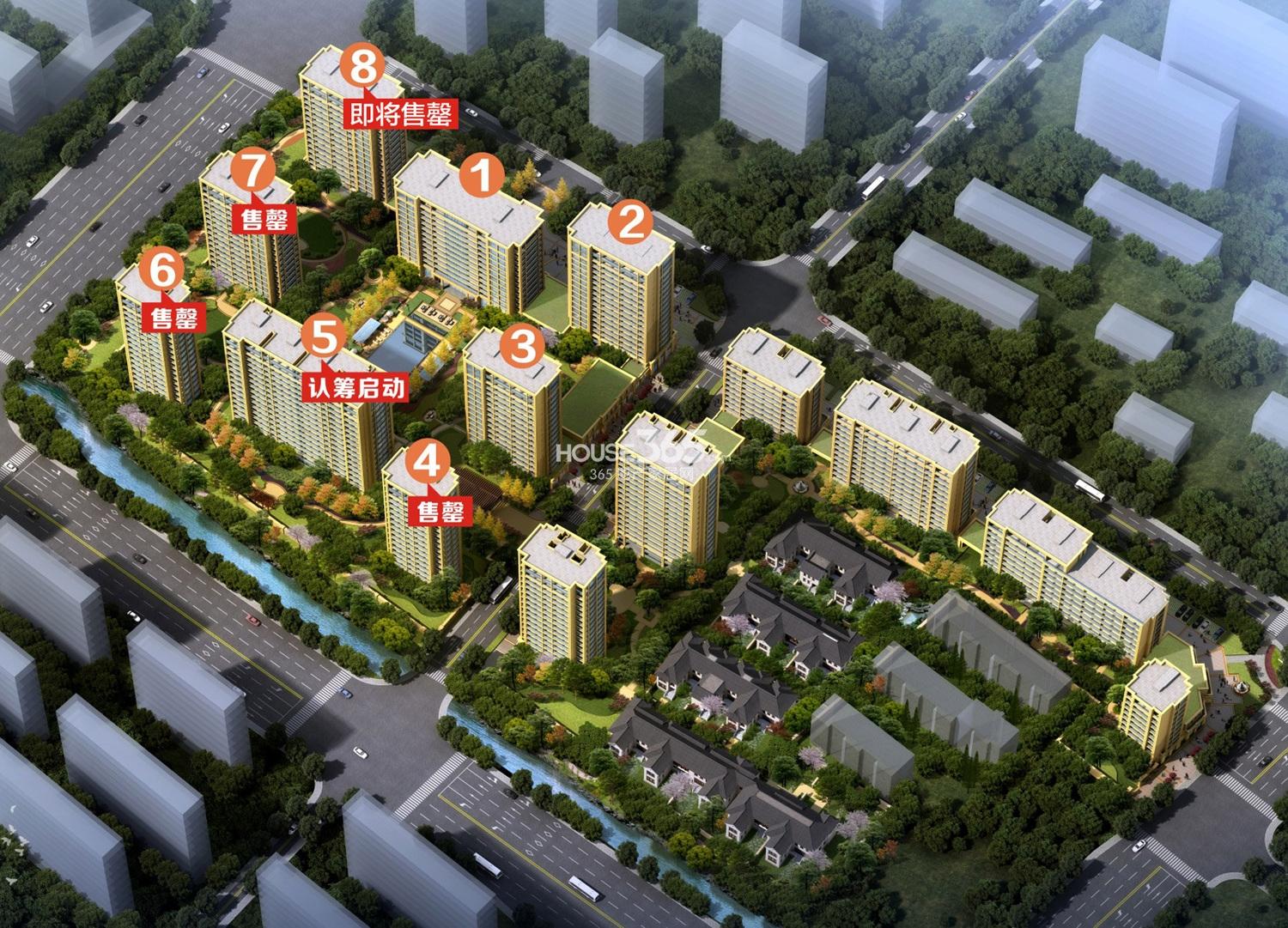 绿城运河宸园鸟瞰图