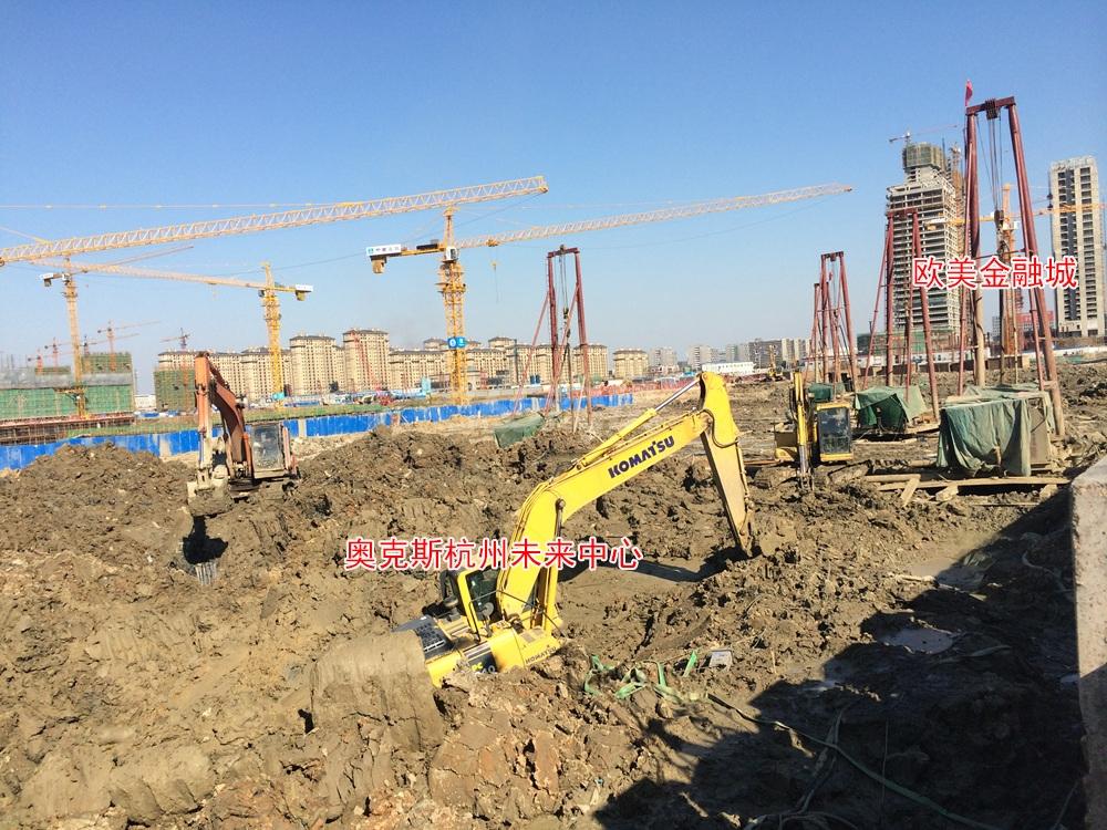 奥克斯杭州未来中心施工进程图（2015.12）