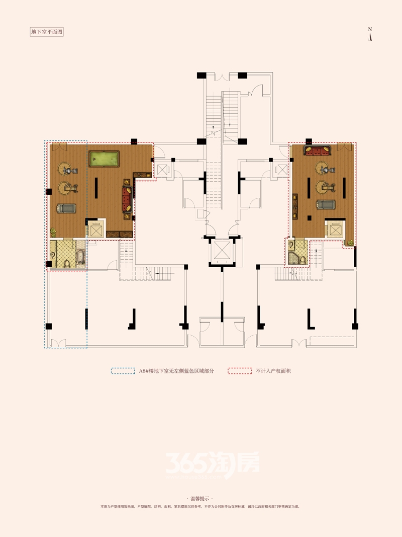 花山堡墅低密度多层地下室户型图