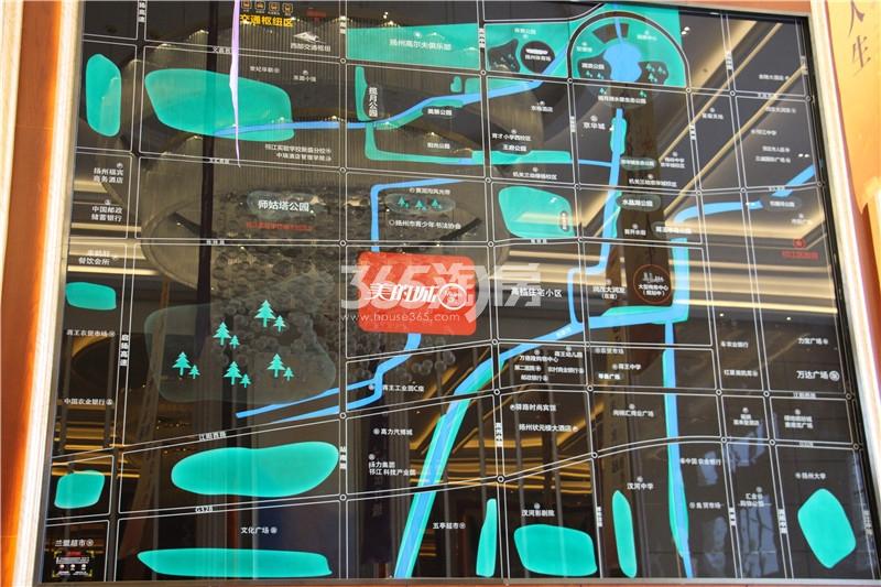 扬州美的城销售中心区位图实景