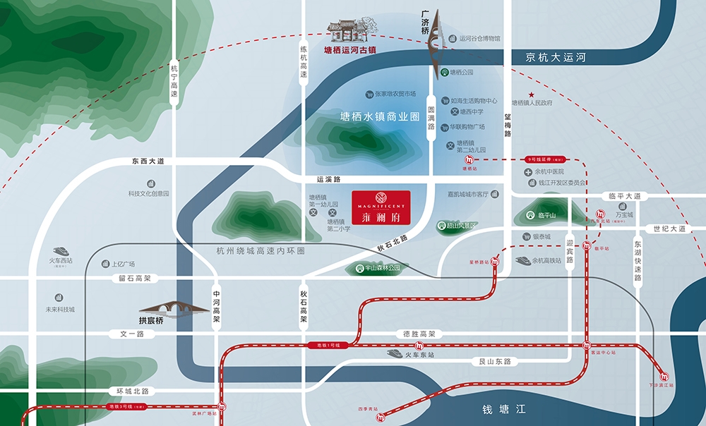雍澜府项目交通区位图
