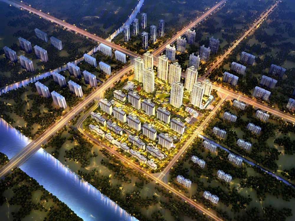 龙湖首开湖西星辰项目鸟瞰图