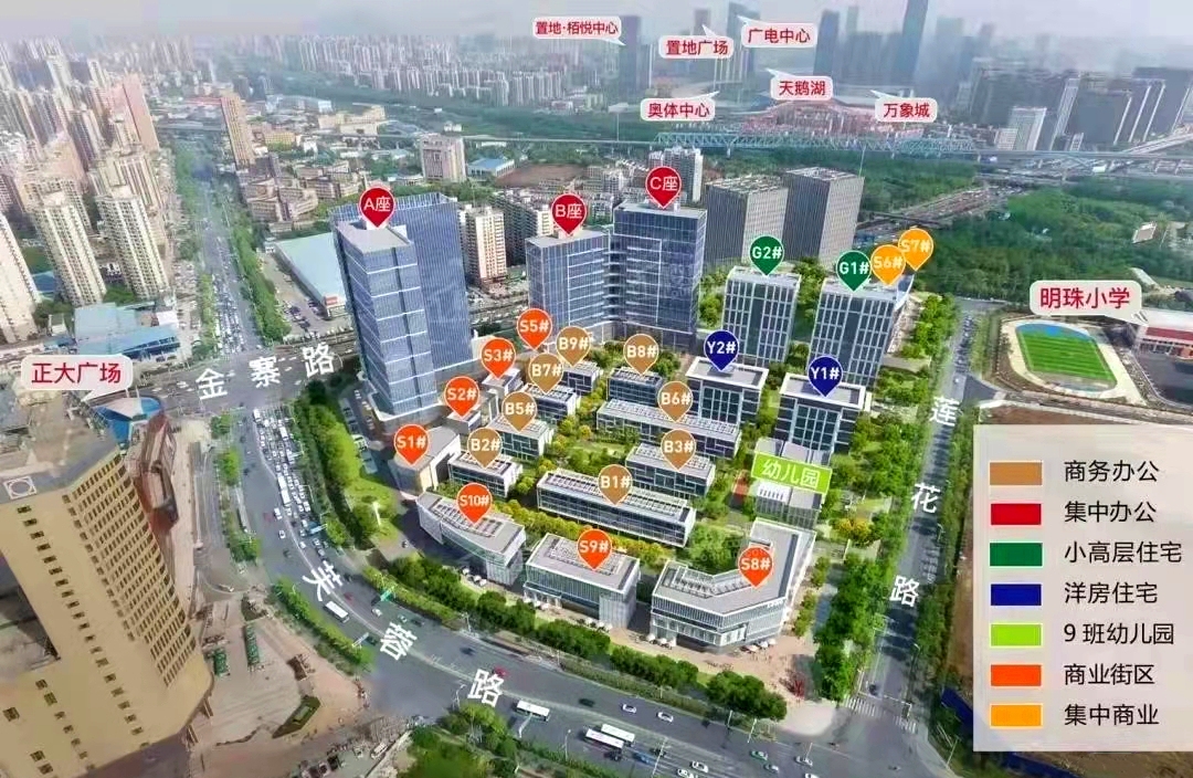 置地·汇金中心置地天玺鸟瞰图