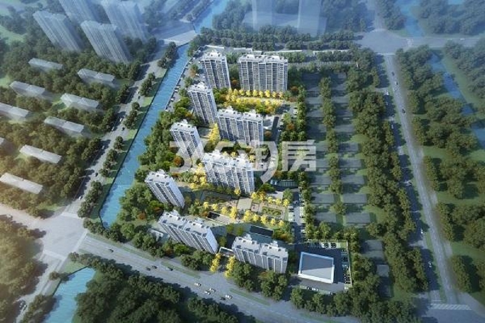 南山溪上四季花园鸟瞰图