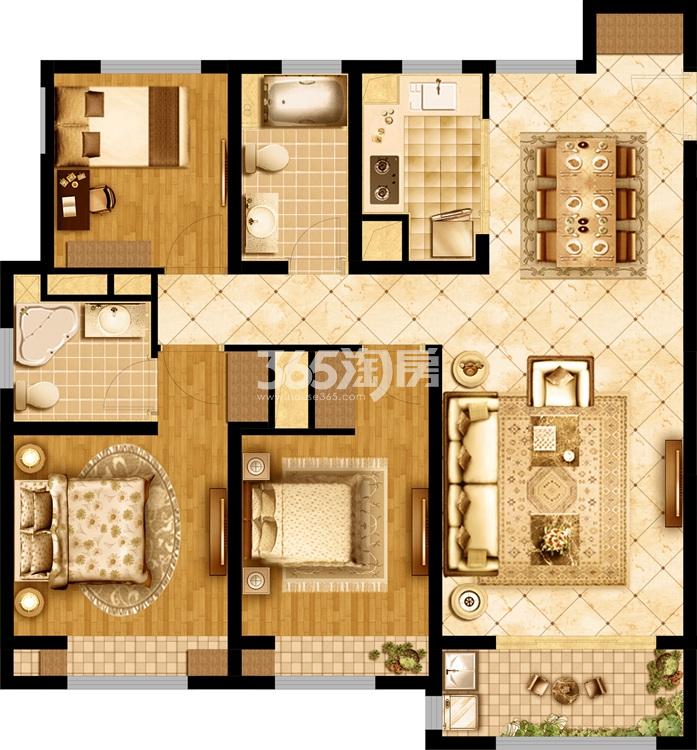 东城金茂悦115㎡-悦雅居户型图